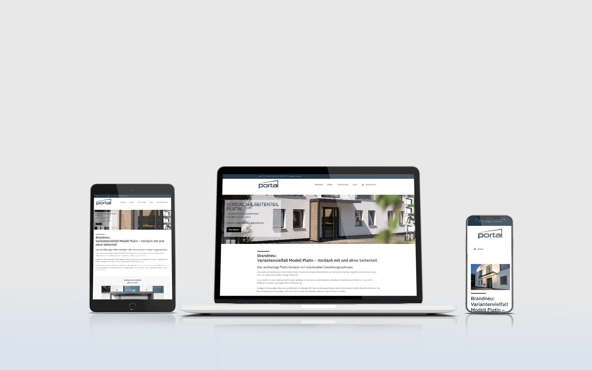 Referenz Portal Vordach­systeme GmbH