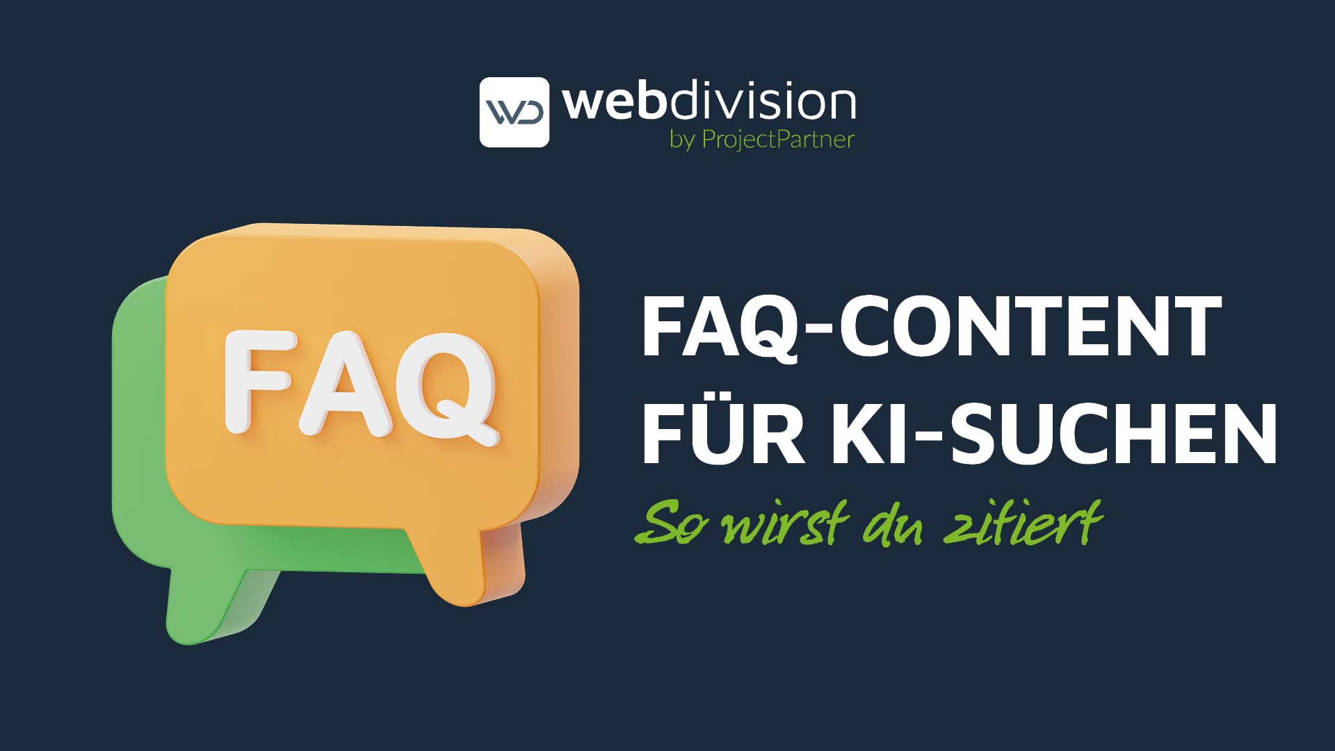 FAQ Content für KI-Suchergebnisse